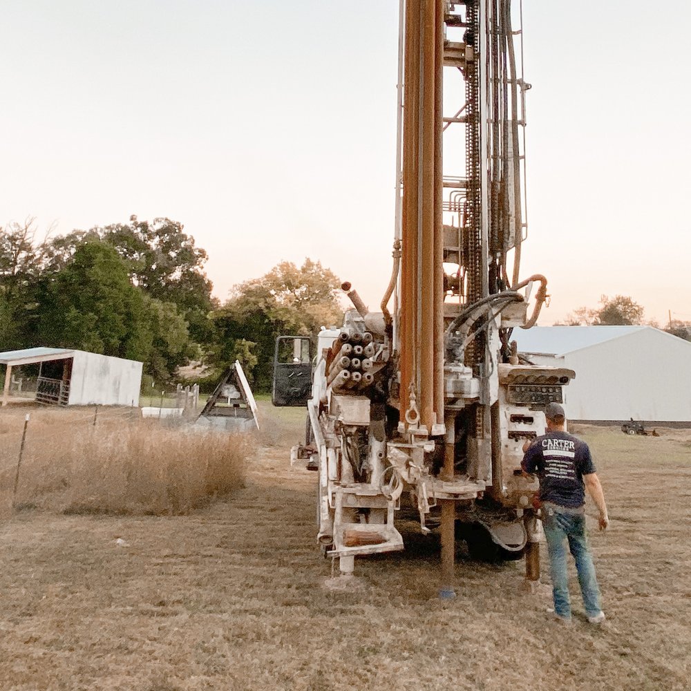 Water well drilling rig in Bexley for borehole installation